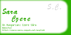 sara czere business card