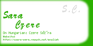 sara czere business card